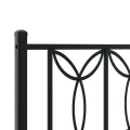 Cadre de lit métal sans matelas avec pied de lit noir 183x213cm