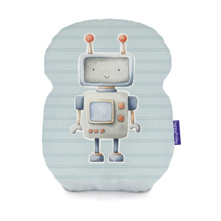 Coussin HappyFriday HF Mini Multicouleur Robot 40 x 30 cm