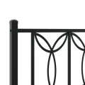 Cadre de lit métal sans matelas avec pied de lit noir 90x200 cm