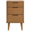 Table de chevet MOLDE Marron 40x35x65 cm Bois de pin solide