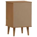 Table de chevet MOLDE Marron 40x35x65 cm Bois de pin solide