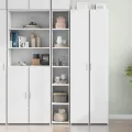 Buffet haut blanc 30x41x185 cm bois d'ingénierie
