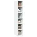 Buffet haut blanc 30x41x185 cm bois d'ingénierie