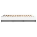 Cadre de lit sans matelas blanc 120x200 cm bois ingénierie