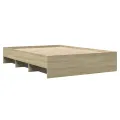 Cadre de lit sans matelas chêne sonoma 140x200 cm
