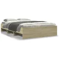Cadre de lit sans matelas chêne sonoma 120x200 cm