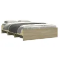 Cadre de lit sans matelas chêne sonoma 120x200 cm