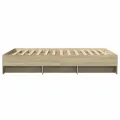 Cadre de lit sans matelas chêne sonoma 120x200 cm