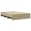 Cadre de lit sans matelas chêne sonoma 120x200 cm