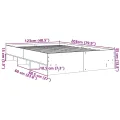 Cadre de lit sans matelas chêne sonoma 120x200 cm