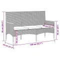Banc de jardin à 3 places avec coussins noir résine tressée