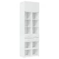Armoire de rangement blanc 70x42,5x225 cm bois d'ingénierie