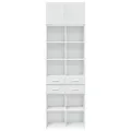 Armoire de rangement blanc 70x42,5x225 cm bois d'ingénierie