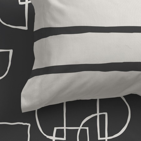 Drap housse HappyFriday BLANC Multicouleur 140 x 200 x 32 cm