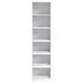 Buffet haut blanc 45x41x185 cm bois d'ingénierie