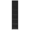 Buffet haut noir 40x41x185 cm bois d'ingénierie