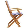 Chaises de jardin pliantes lot de 8 tissu et bois massif