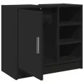 Armoire d'évier noir 63x29x55 cm bois d'ingénierie