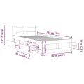 Cadre de lit et tête de lit sans matelas chêne sonoma 75x190 cm