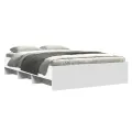 Cadre de lit sans matelas blanc 120x190 cm bois d'ingénierie