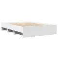 Cadre de lit sans matelas blanc 120x190 cm bois d'ingénierie