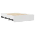 Cadre de lit sans matelas blanc 120x190 cm bois d'ingénierie