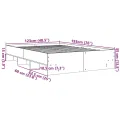 Cadre de lit sans matelas blanc 120x190 cm bois d'ingénierie