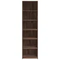 Buffet haut chêne marron 50x41x185 cm bois d'ingénierie
