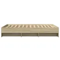 Cadre de lit sans matelas chêne sonoma 120x190 cm