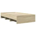 Cadre de lit sans matelas chêne sonoma 100x200 cm
