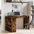 Bureau chêne fumé 123,5x73,5x75 cm bois d'ingénierie