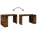 Bureau chêne fumé 123,5x73,5x75 cm bois d'ingénierie