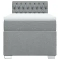 cadre de lit avec matelas Gris clair 90x200 cm Tissu