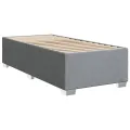 cadre de lit avec matelas Gris clair 90x200 cm Tissu