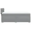 cadre de lit avec matelas Gris clair 90x200 cm Tissu