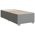 cadre de lit avec matelas Gris clair 90x200 cm Tissu