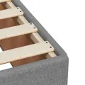 cadre de lit avec matelas Gris clair 90x200 cm Tissu
