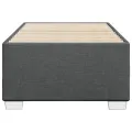 Cadre de lit sans matelas gris foncé 90x200 cm tissu