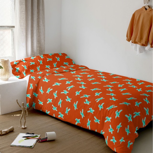 Duvet cover set HappyFriday Le Petit Prince Multicolour Single 2 Piece