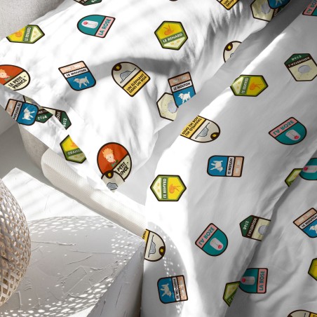 Bettbezug-Set HappyFriday Le Petit Prince Son Avion Bunt Einzelmatratz