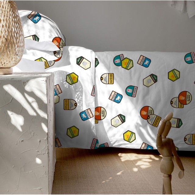 Duvet cover set HappyFriday Le Petit Prince Son Avion Multicolour Sing