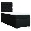 cadre de lit et matelas Noir 80x200 cm Tissu