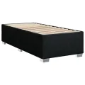cadre de lit et matelas Noir 80x200 cm Tissu