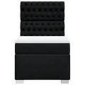 cadre de lit et matelas Noir 80x200 cm Tissu
