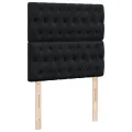 cadre de lit et matelas Noir 80x200 cm Tissu