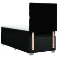 cadre de lit et matelas Noir 80x200 cm Tissu