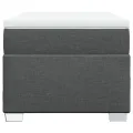 cadre de lit avec matelas Gris foncé 80x200 cm Tissu