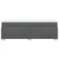 cadre de lit avec matelas Gris foncé 80x200 cm Tissu