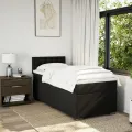 cadre de lit et matelas Noir 80x200 cm Tissu