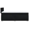 cadre de lit et matelas Noir 80x200 cm Tissu